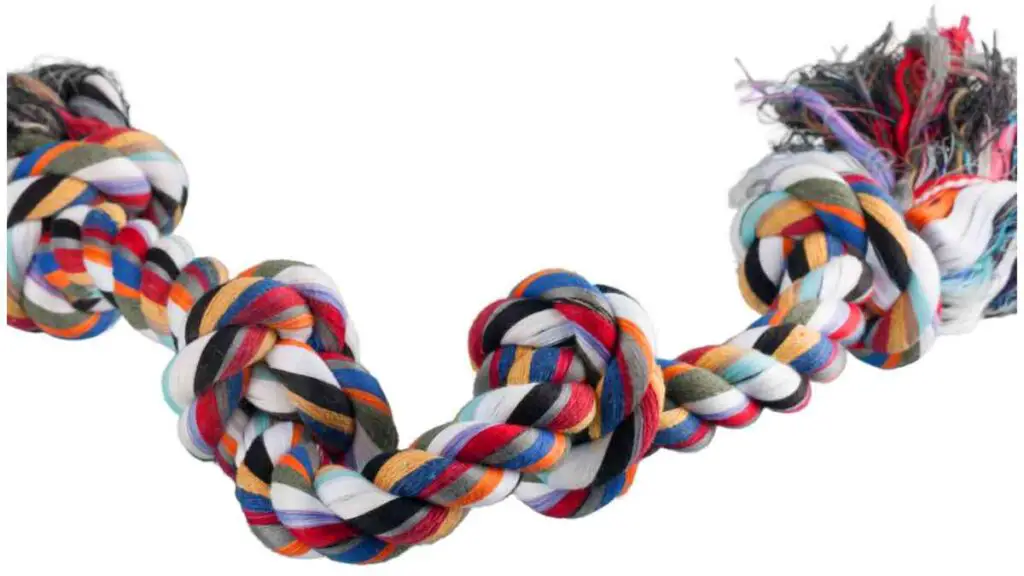 a multi colored braided rope on a black background.